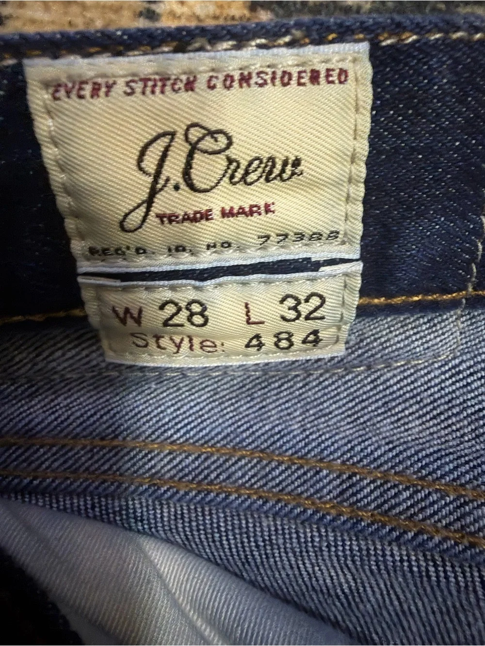 J. Crew Dark Blue Straight-Leg Men's Jeans